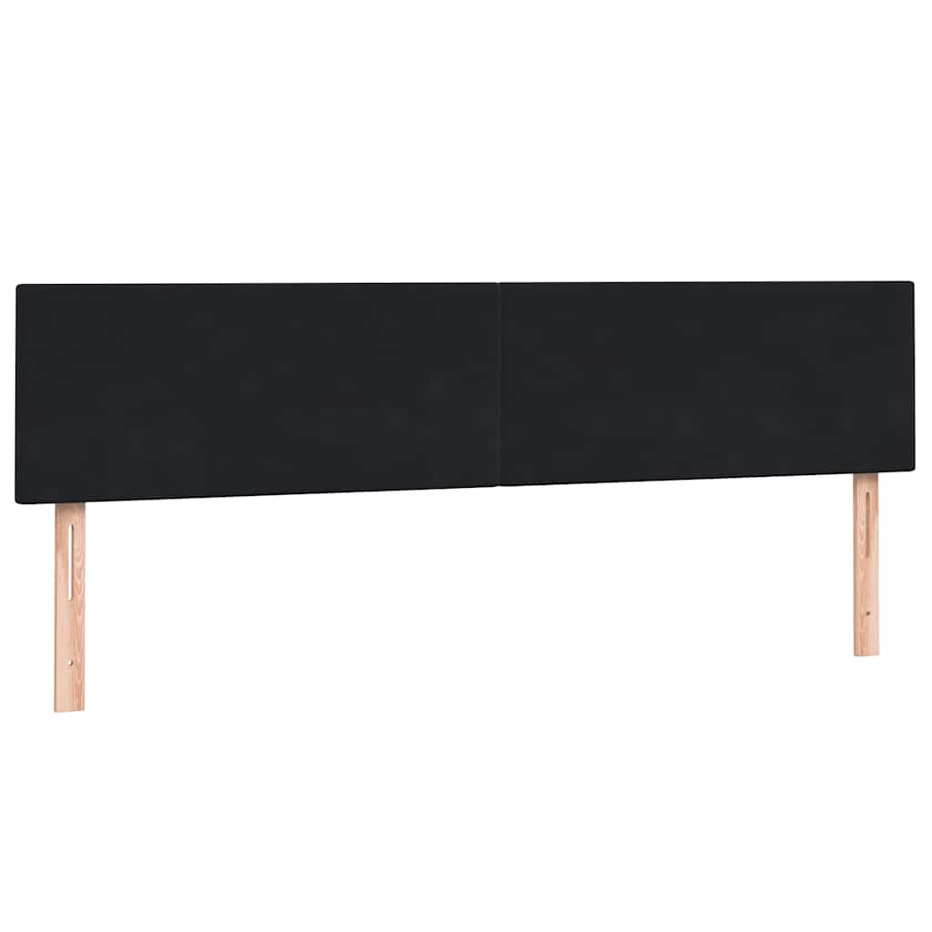 Giroletto a Molle con Materasso Nero 180x220 cm in Velluto
