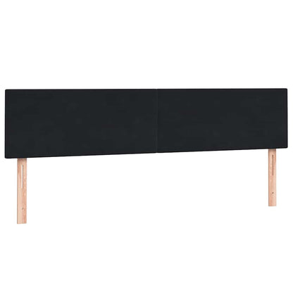 Giroletto a Molle con Materasso Nero 180x220 cm in Velluto