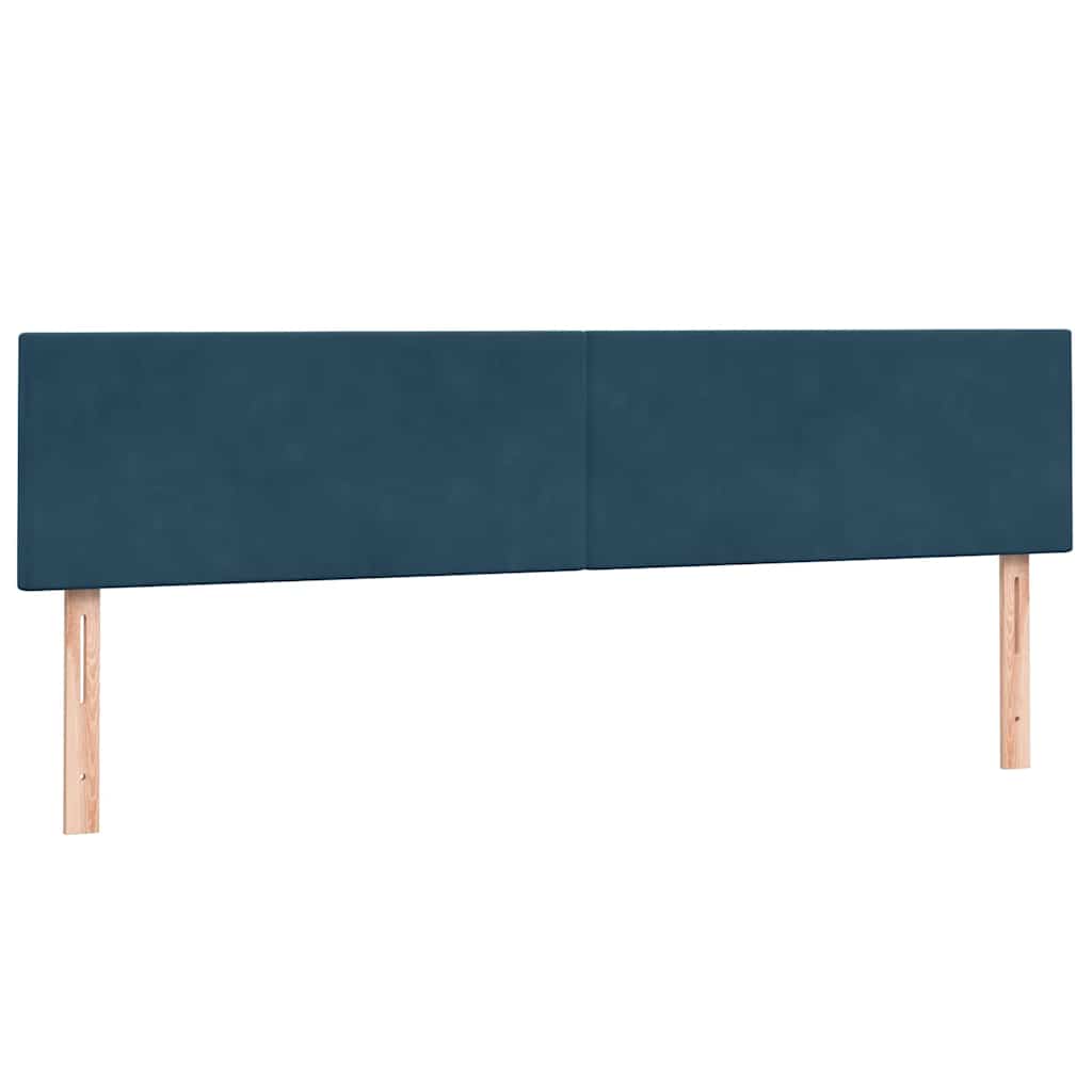 Giroletto a Molle con Materasso Blu Scuro 180x220 cm Velluto