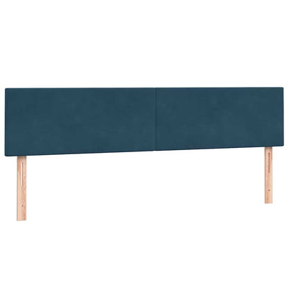 Giroletto a Molle con Materasso Blu Scuro 180x220 cm Velluto