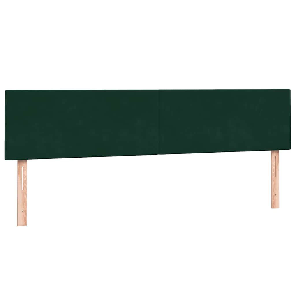 Giroletto a Molle con Materasso Verde Scuro 200x220 cm Velluto