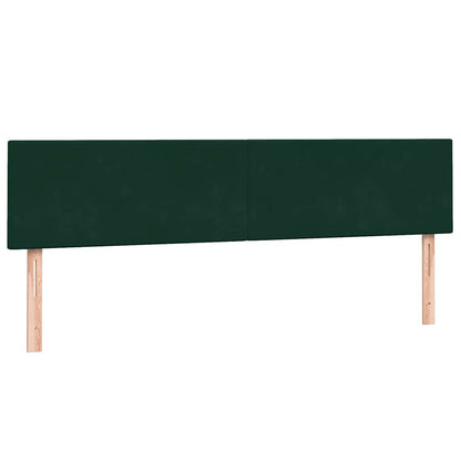 Giroletto a Molle con Materasso Verde Scuro 200x220 cm Velluto
