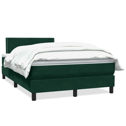 Giroletto a Molle con Materasso Verde Scuro 120x210 cm Velluto