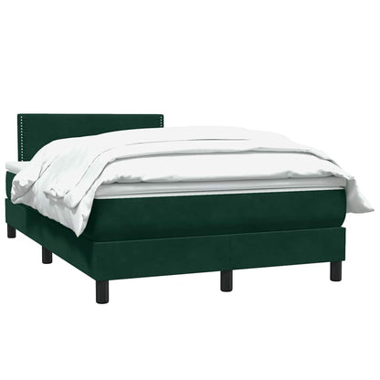 Giroletto a Molle con Materasso Verde Scuro 120x210 cm Velluto