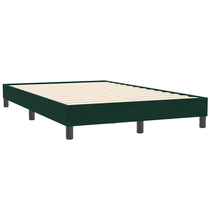 Giroletto a Molle con Materasso Verde Scuro 120x210 cm Velluto