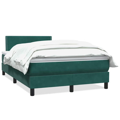 Giroletto a Molle con Materasso Verde Scuro 120x220 cm Velluto