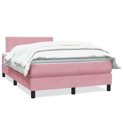 Giroletto a Molle con Materasso Rosa 120x220 cm in Velluto