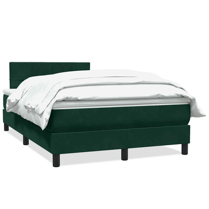 Giroletto a Molle con Materasso Verde Scuro 120x220 cm Velluto