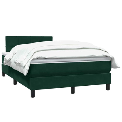 Giroletto a Molle con Materasso Verde Scuro 120x220 cm Velluto