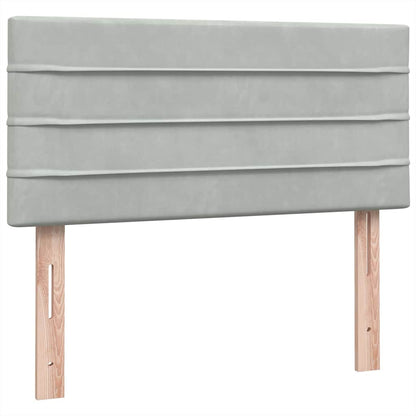 Giroletto a Molle con Materasso Grigio Chiaro 80x210 cm Velluto