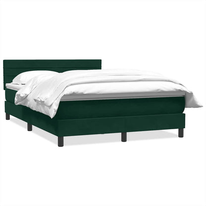 Giroletto a Molle con Materasso Verde Scuro 160x210 cm Velluto