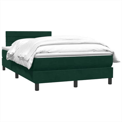 Giroletto a Molle con Materasso Verde Scuro 120x220 cm Velluto