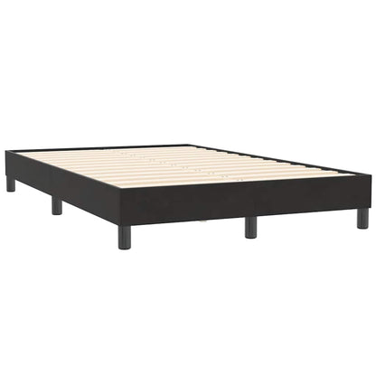 Giroletto a Molle con Materasso Nero 120x210 cm in Velluto