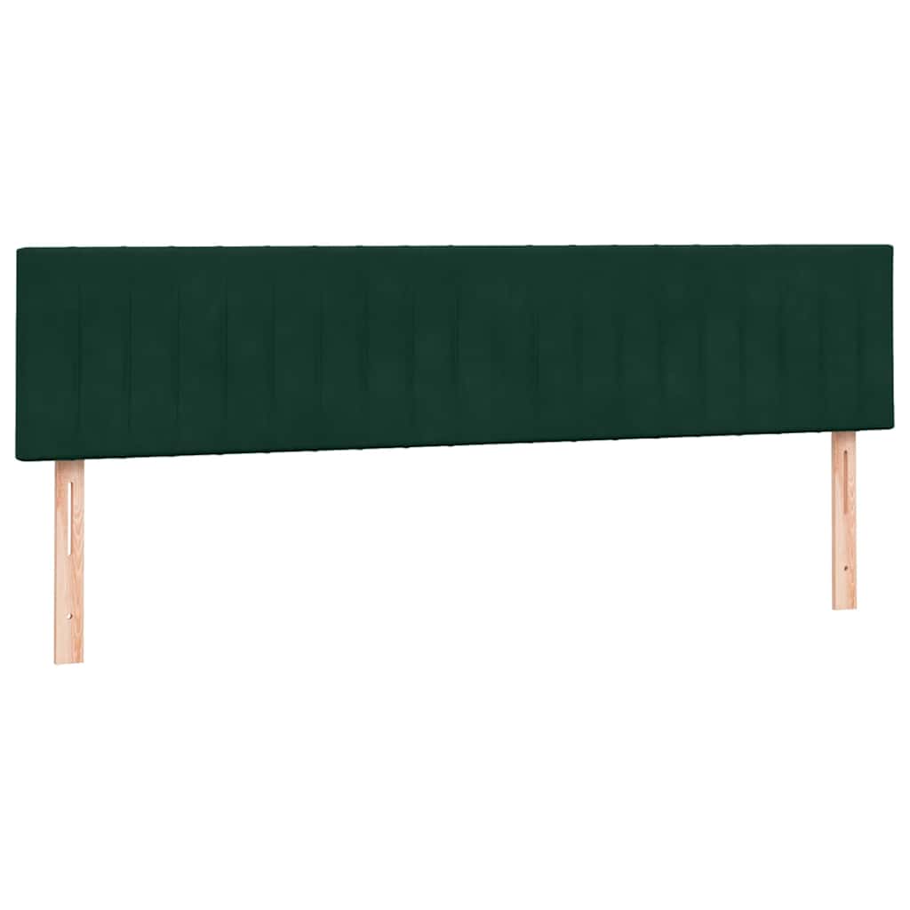 Giroletto a Molle con Materasso Verde Scuro 180x210 cm Velluto