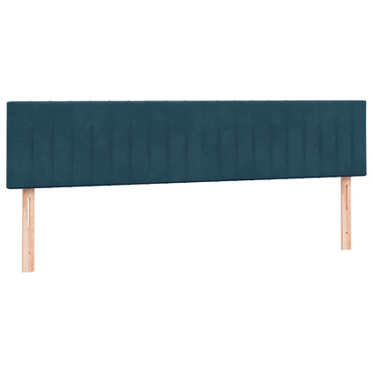 Giroletto a Molle con Materasso Blu Scuro 180x210 cm in Velluto