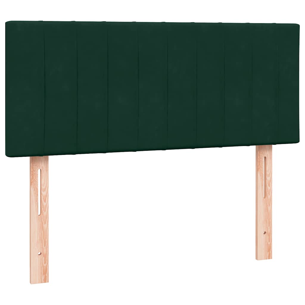 Giroletto a Molle con Materasso Verde Scuro 120x220 cm Velluto