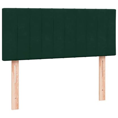 Giroletto a Molle con Materasso Verde Scuro 120x220 cm Velluto