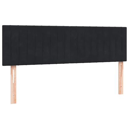 Giroletto a Molle con Materasso Nero 160x220 cm in Velluto