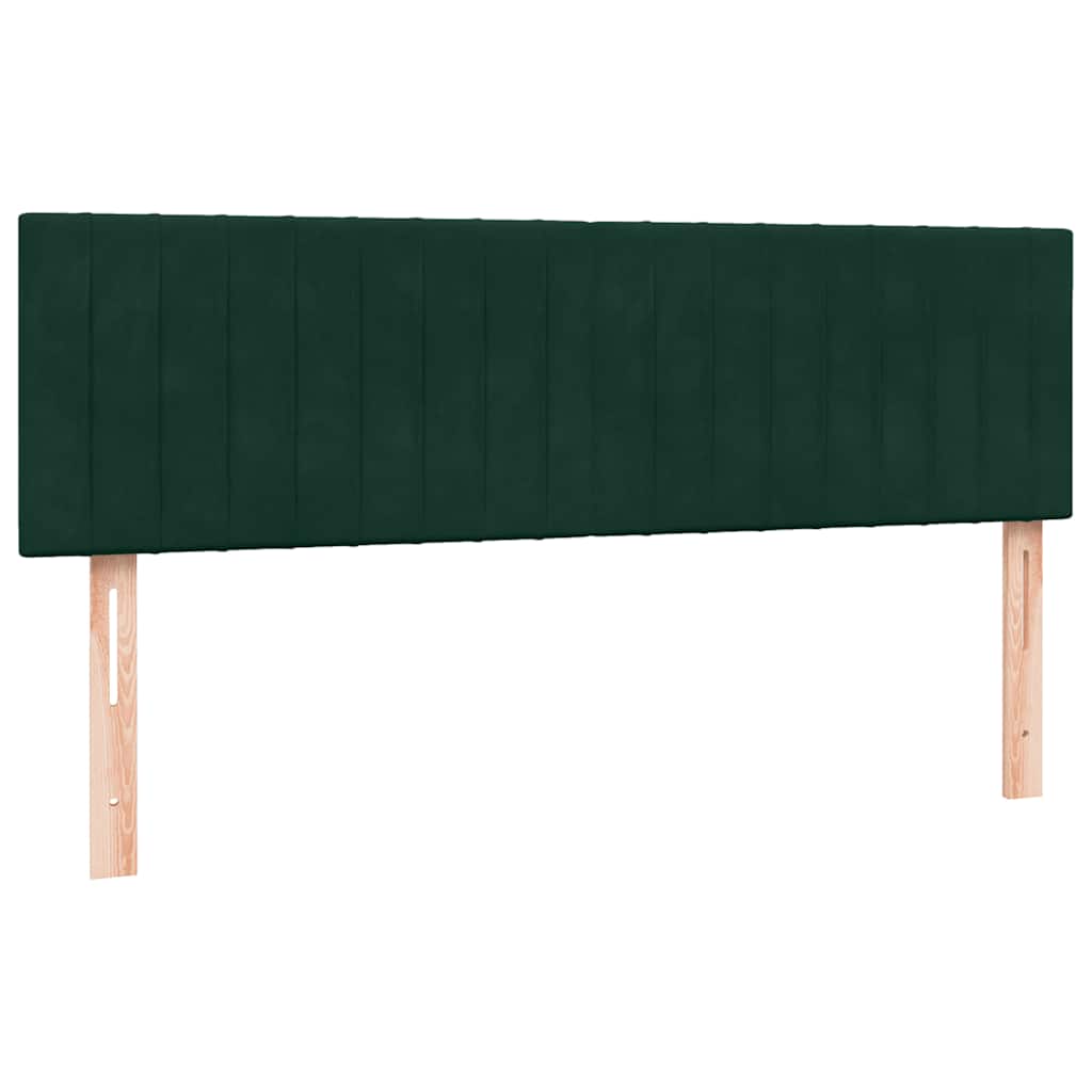 Giroletto a Molle con Materasso Verde Scuro 160x220 cm Velluto