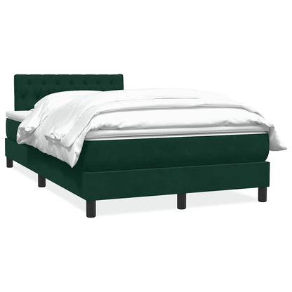 Giroletto a Molle con Materasso Verde Scuro 120x220 cm Velluto