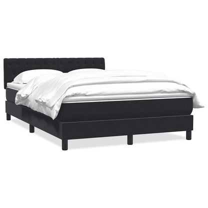 Giroletto a Molle con Materasso Nero 160x220 cm in Velluto