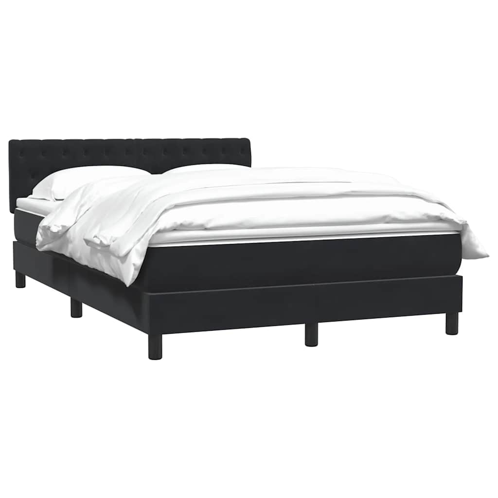Giroletto a Molle con Materasso Nero 160x220 cm in Velluto