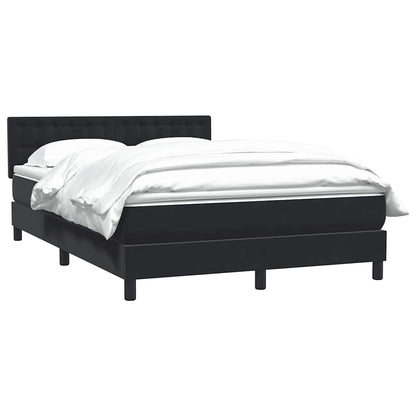 Giroletto a Molle con Materasso Nero 140x210 cm in Velluto