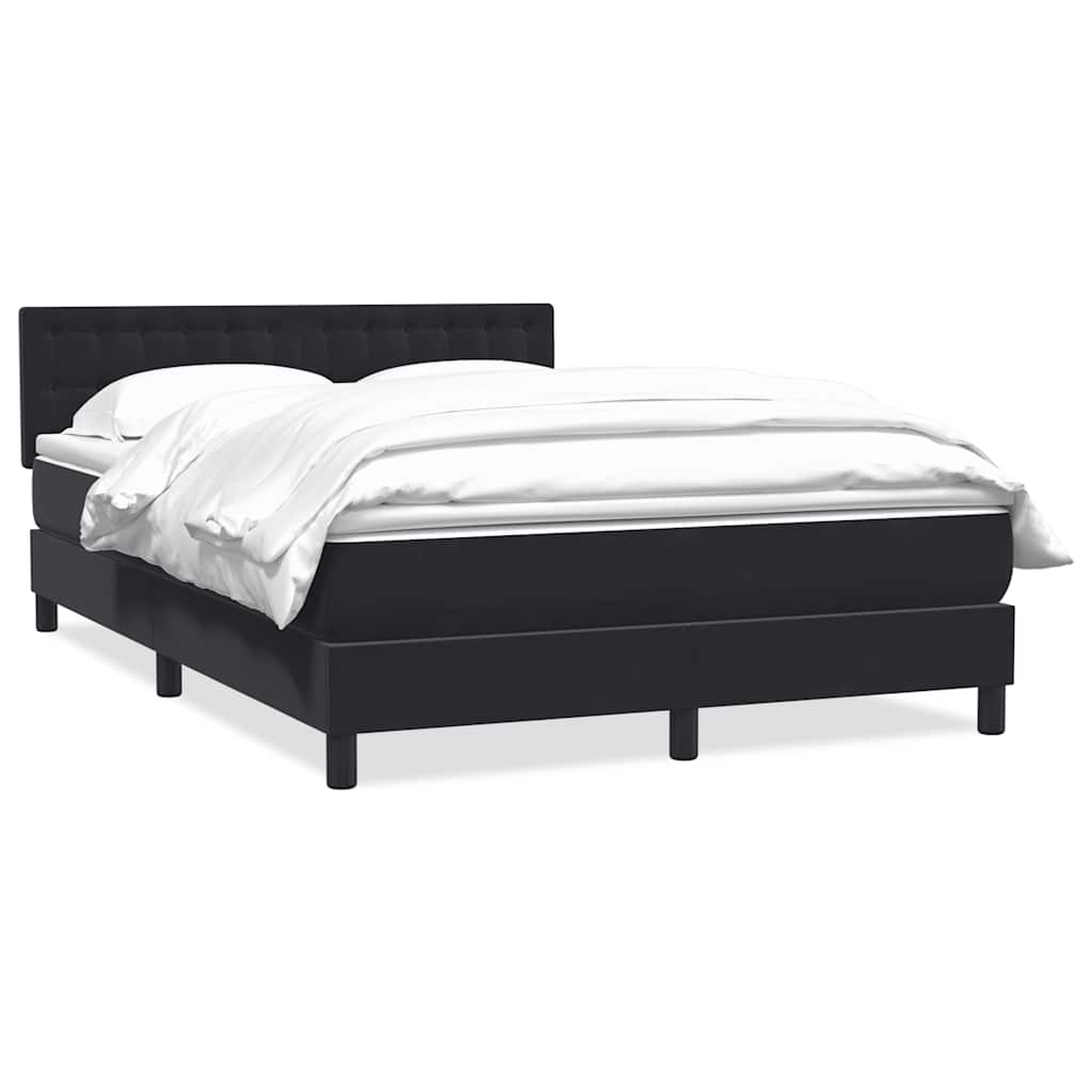 Giroletto a Molle con Materasso Nero 160x220 cm in Velluto