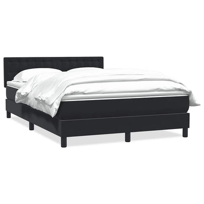 Giroletto a Molle con Materasso Nero 160x220 cm in Velluto
