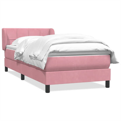 Giroletto a Molle con Materasso Rosa 80x210 cm Velluto