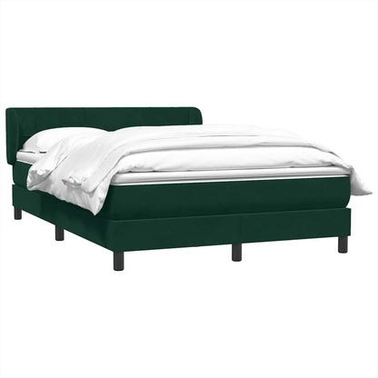 Giroletto a Molle con Materasso Verde Scuro 160x210 cm Velluto
