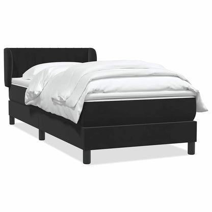 Giroletto a Molle con Materasso Nero 80x210 cm Velluto