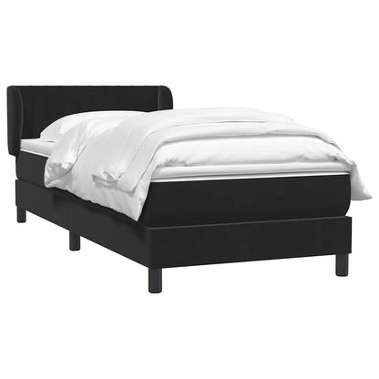 Giroletto a Molle con Materasso Nero 80x210 cm Velluto