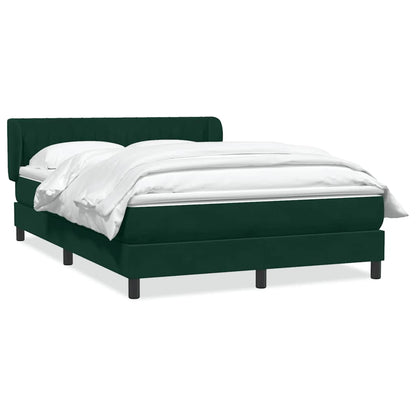 Giroletto a Molle con Materasso Verde Scuro 160x210 cm Velluto