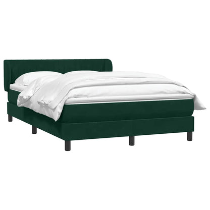 Giroletto a Molle con Materasso Verde Scuro 160x220 cm Velluto