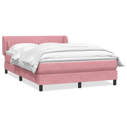 Giroletto a Molle con Materasso Rosa 160x220 cm in Velluto