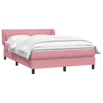 Giroletto a Molle con Materasso Rosa 160x220 cm in Velluto