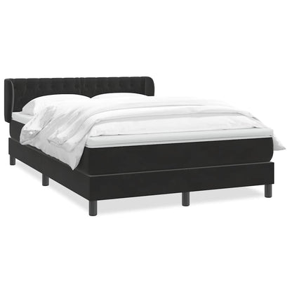 Giroletto a Molle con Materasso Nero 160x220 cm in Velluto