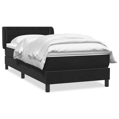 Giroletto a Molle con Materasso Nero 80x210 cm Velluto
