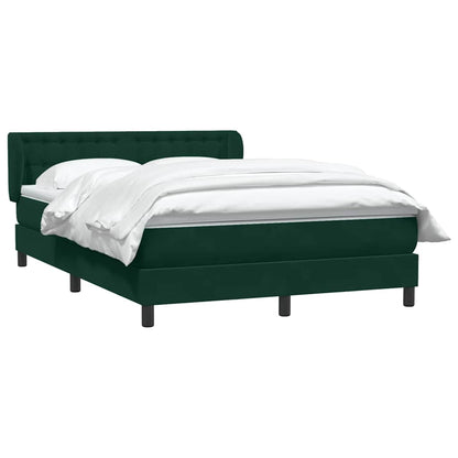 Giroletto a Molle con Materasso Verde Scuro 160x210 cm Velluto