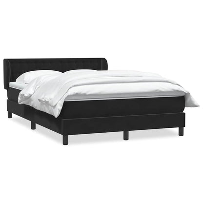 Giroletto a Molle con Materasso Nero 160x220 cm in Velluto