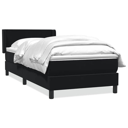 Giroletto a Molle con Materasso Nero 80x210 cm Velluto