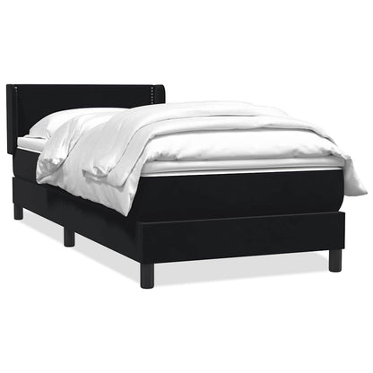 Giroletto a Molle con Materasso Nero 80x210 cm Velluto