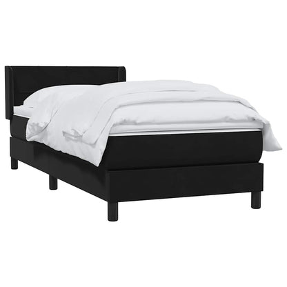 Giroletto a Molle con Materasso Nero 80x210 cm Velluto
