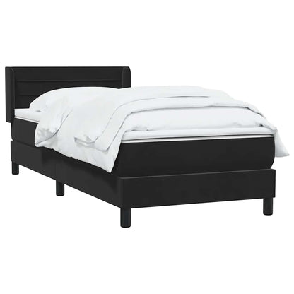 Giroletto a Molle con Materasso Nero 80x210 cm Velluto
