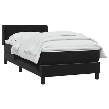 Giroletto a Molle con Materasso Nero 80x210 cm Velluto