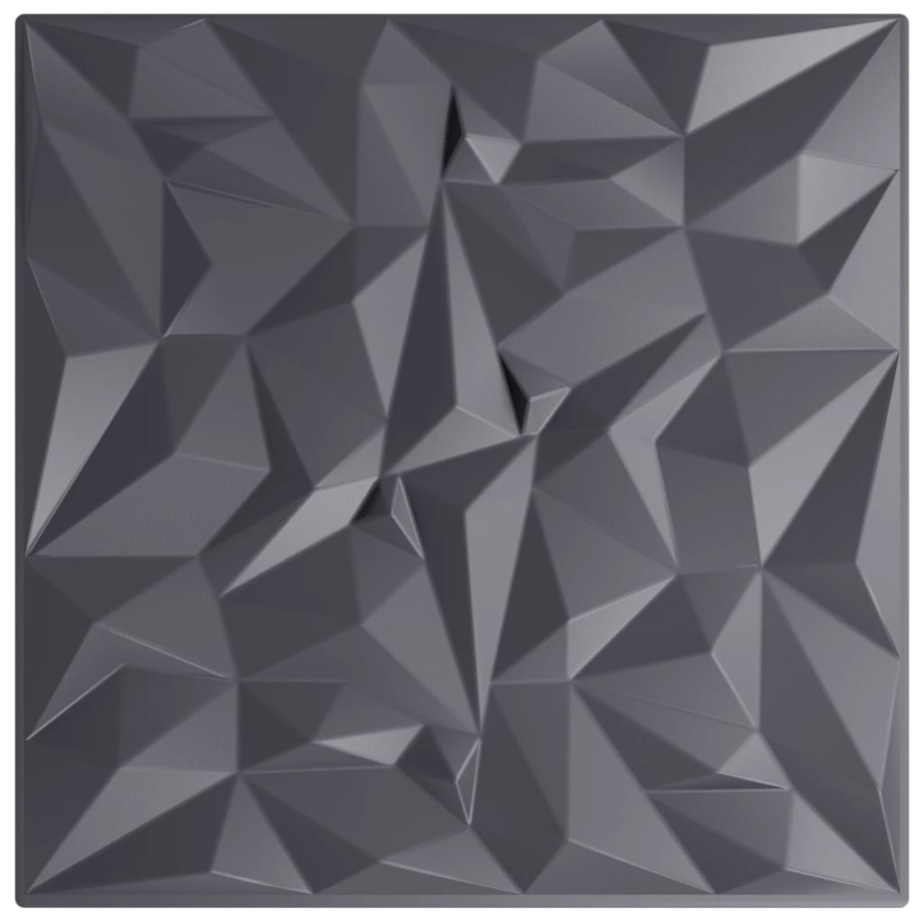 Pannelli Murali 12 pz Grigi 50x50 cm XPS 3 m² Ametista