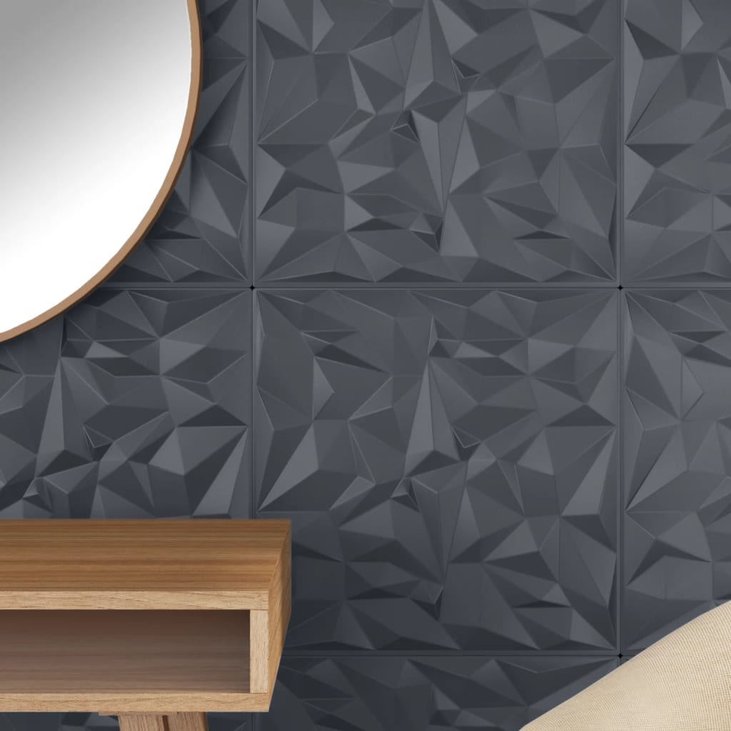 Pannelli Murali 24 pz Grigi 50x50 cm XPS 6 m² Ametista