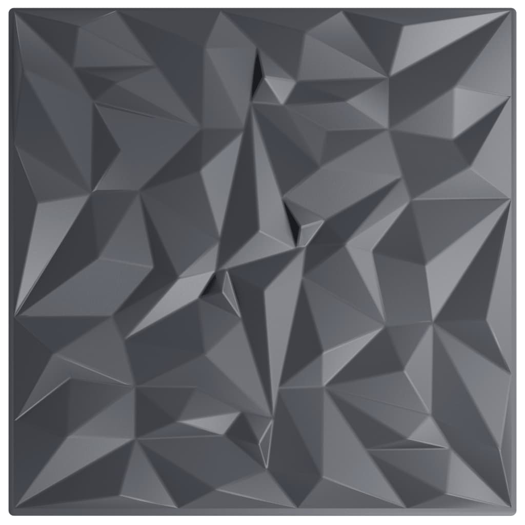 Pannelli Murali 48 pz Grigi 50x50 cm XPS 12 m² Ametista