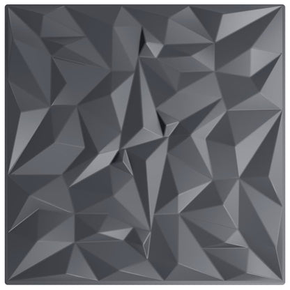 Pannelli Murali 48 pz Grigi 50x50 cm XPS 12 m² Ametista